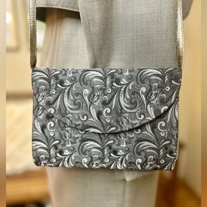 Vintage Xavier Danaud Paris France Grey Design Shoulder/Crossbody Bag